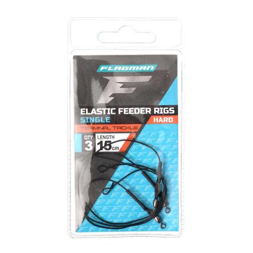 Flagman Elastic Single Feeder Rigs Hard 15cm 3szt.