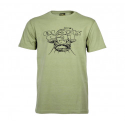 Black Cat T-Shirt Military Green L