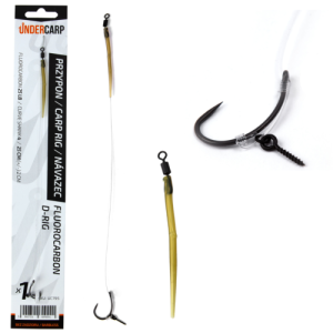 UnderCarp Fluorocarbon D-Rig Barbless 4 przypon karpiowy