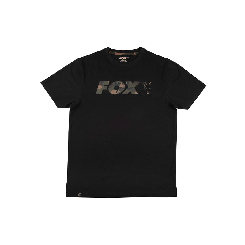 Fox T-Shirt Print Logo Black/Camo S 