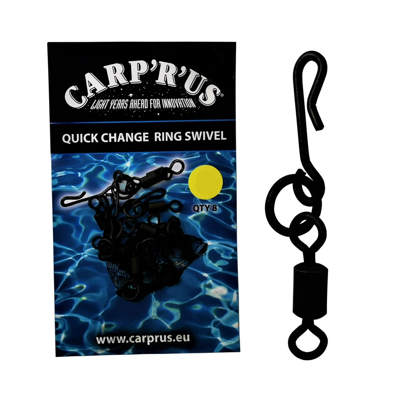 Carp’r’us Krętlik z szybkozłączką Quick Change Ring Swivel r. 8 – 8szt. 