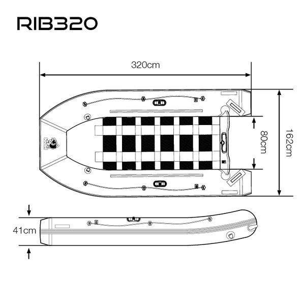 Nash Boat Life Inflatable RIB 320 Ponton