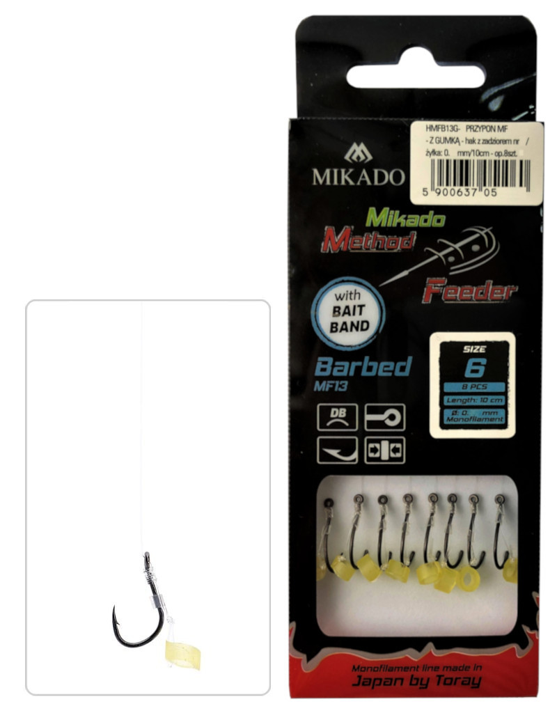 Mikado Method Feeder gumka r.8 0.23mm 10cm przypony