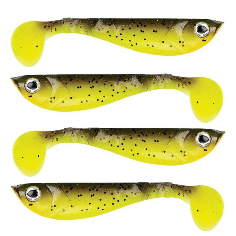 Berkley Pulse Shad 8cm Brown Chartreuse 4 szt.
