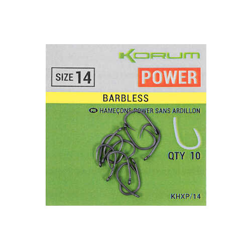 Korum Xpert Power Barbless r.14 haczyki