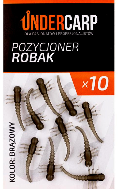 UnderCarp Pozycjoner robak Brązowy 10szt.
