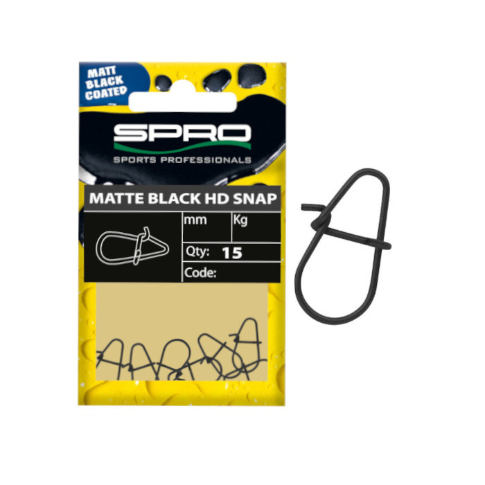 Spro Matte Black HD Snap 4,5mm 14kg 15szt. agrafki