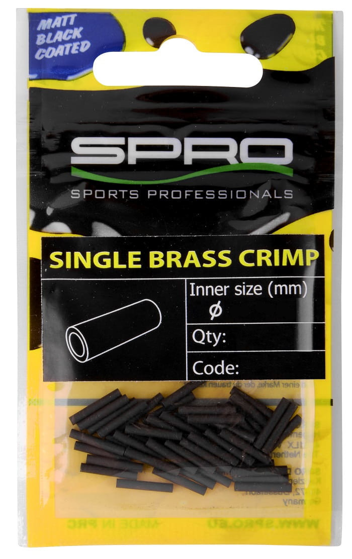 Spro Tulejki Zaciskowe Matte Black Single Brass Crimp 1.6x10 50szt. 