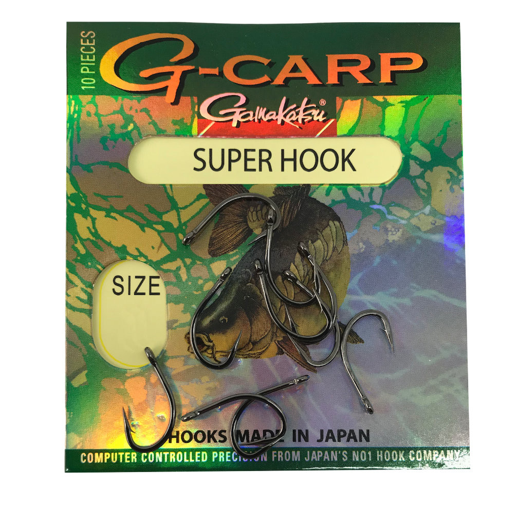 Gamakatsu Carp Super Black r.6 10szt haki karpiowe