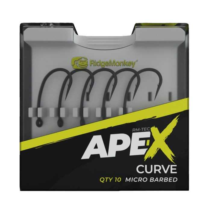 RidgeMonkey Ape X Curve Barbed r.8 10szt. haki karpiowe