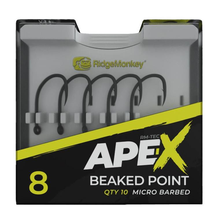 RidgeMonkey ApeX Beaked Point Barbed r.8 10szt. haki karpiowe
