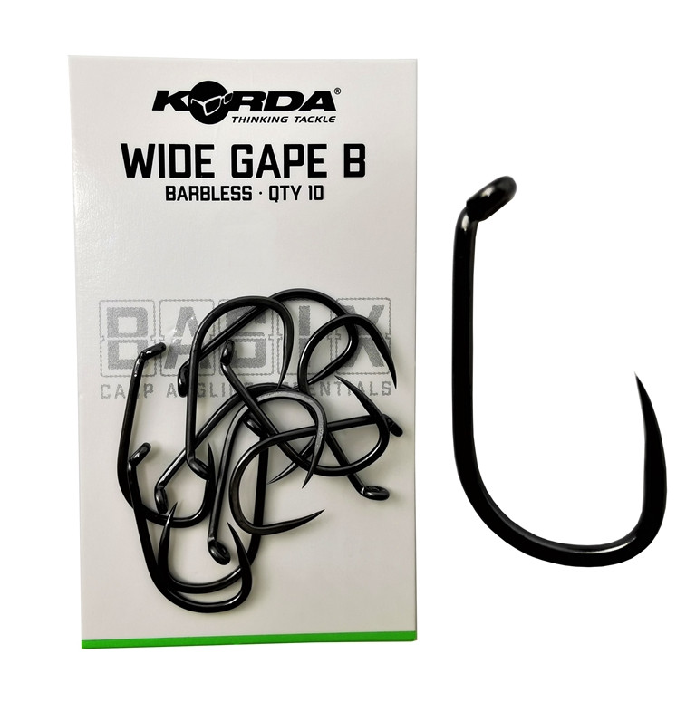 Korda Basix Wide Gape Barbless r.6 10szt. haki karpiowe