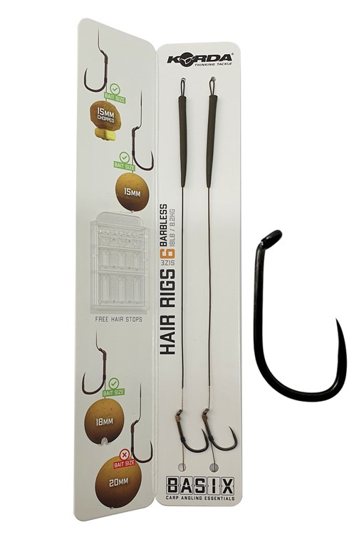 Korda Basix Wide Gape Barbless r.2 10szt. haki karpiowe