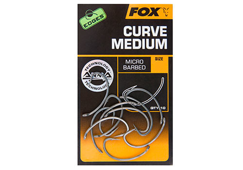 Fox Curve Medium Barbed r.2 10szt. haki karpiowe