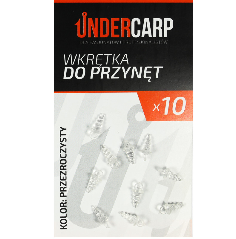 UnderCarp Wkrętka do przynęt Przezroczysta 10szt. 
