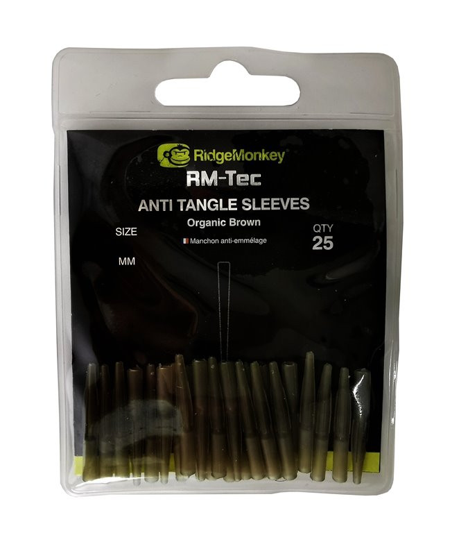 RidgeMonkey Rurki Anti Tangle Sleeves 25mm Organic Brown 25szt.