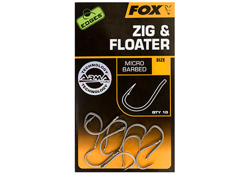 Fox Zig&Floater Barbed r.8 10szt. haki karpiowe