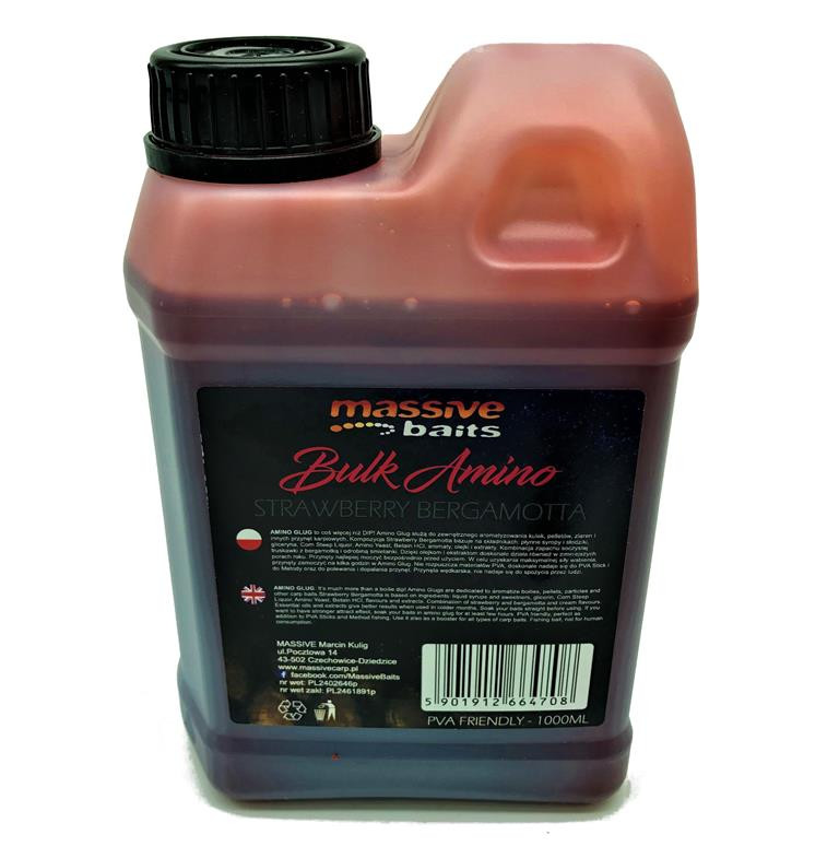 Massive Baits Strawberry Bergamotta Bulk Amino 1L