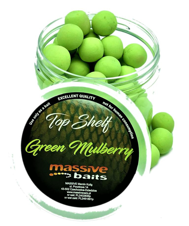 Massive Baits Green Mulberry 14mm Kulki Pop-Up 