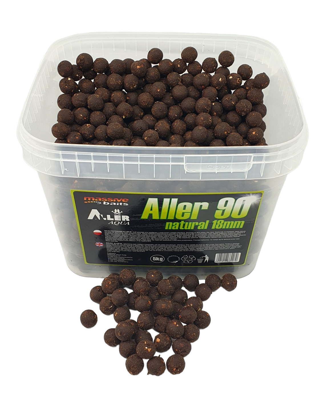 Massive Baits Aller 90 Natural 5kg 18mm kulki zanętowe