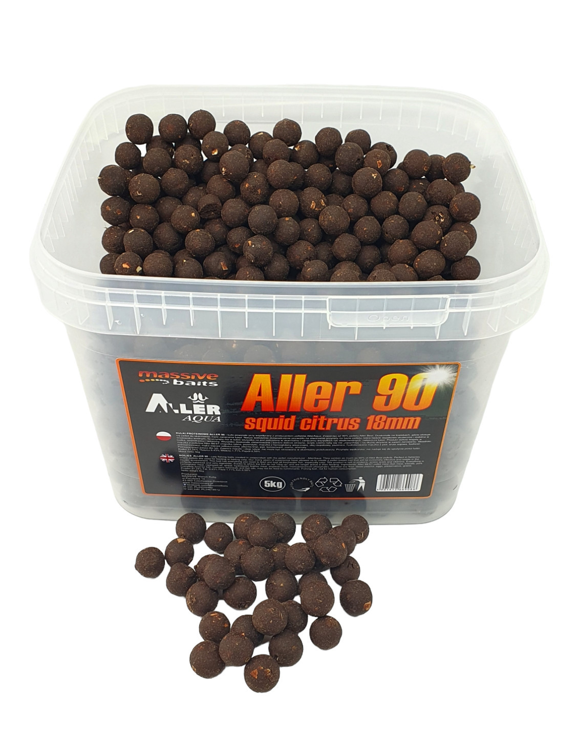Massive Baits Aller 90 Squid Citrus 5kg 18mm kulki zanętowe