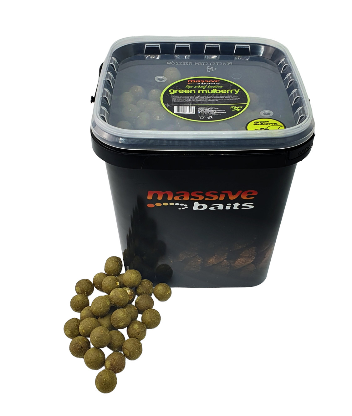 Massive Baits Top Shelf Boilies Green Mulberry 14mm 3kg kulki zanętowe