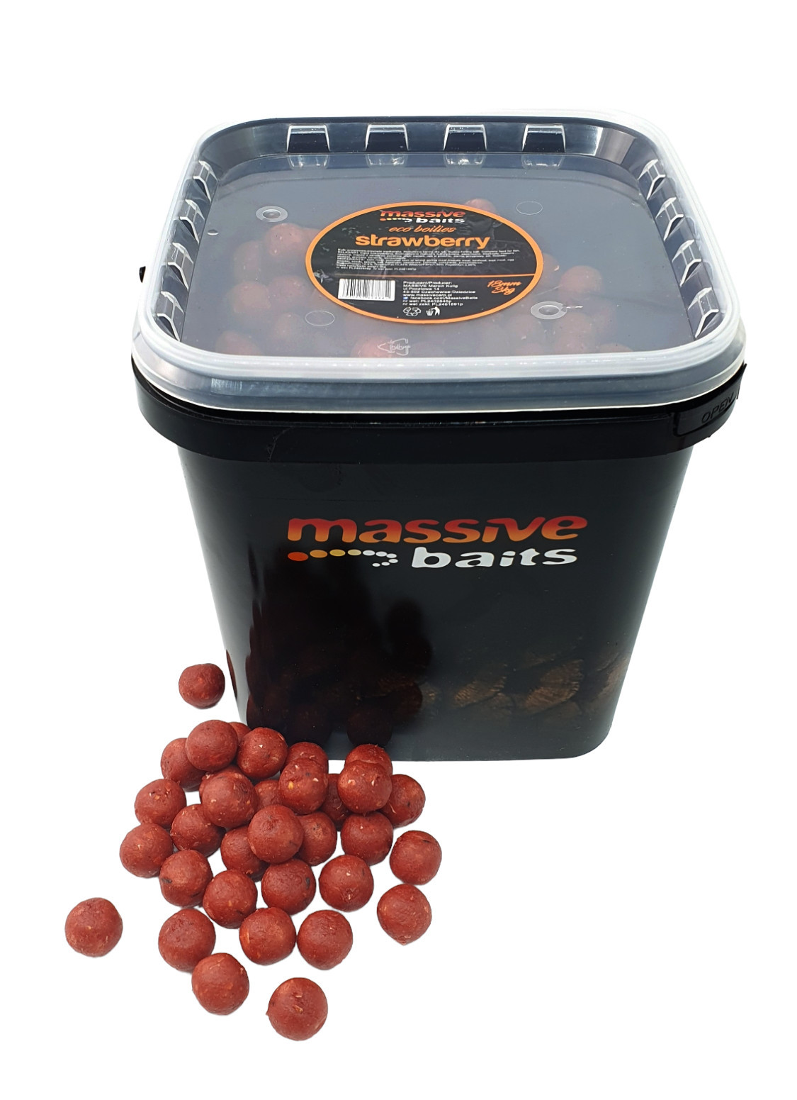 Massive Baits Eco Strawberry 18mm 3kg kulki zanętowe