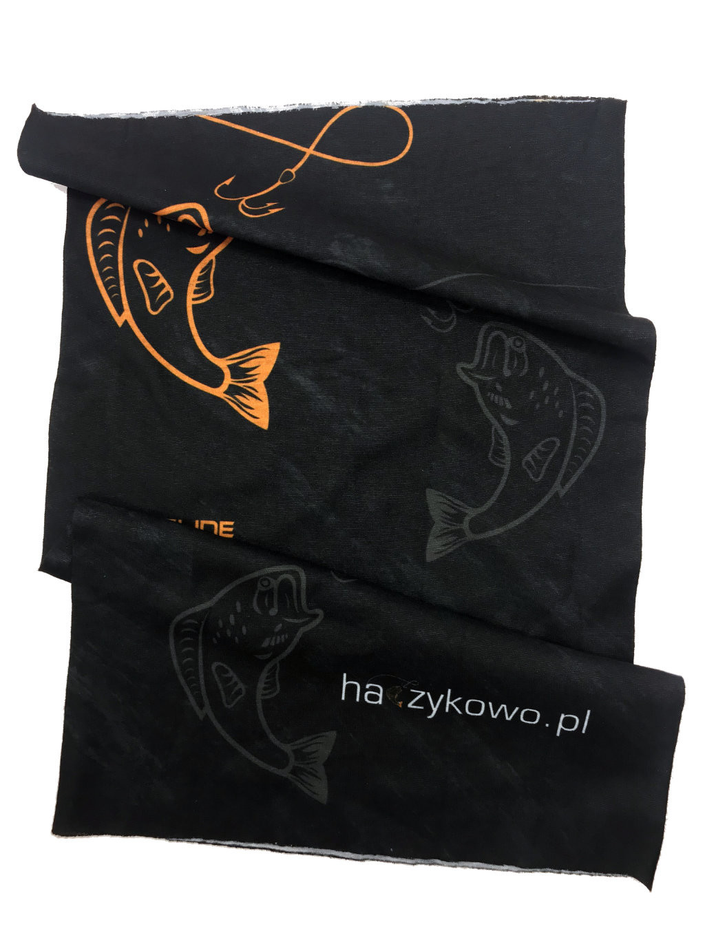 komin pomarańczowo-czarny logo haczykowo.pl