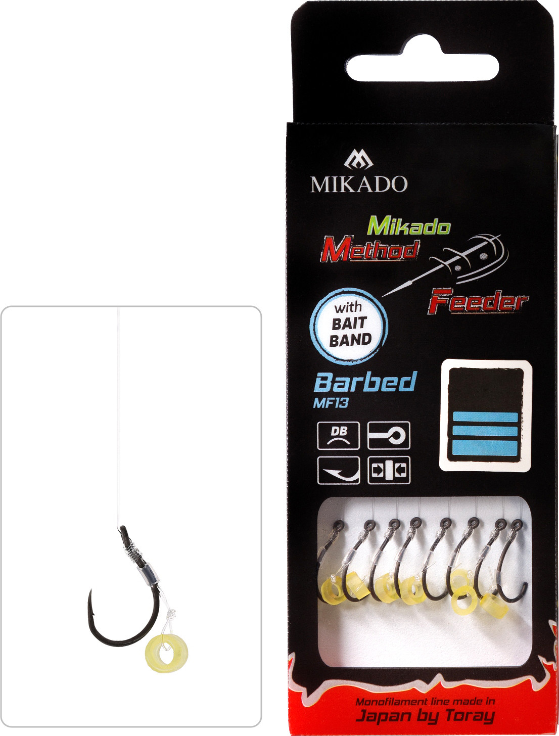 Mikado Przypon z gumką r.4 żyłka 0.28mm 8szt.