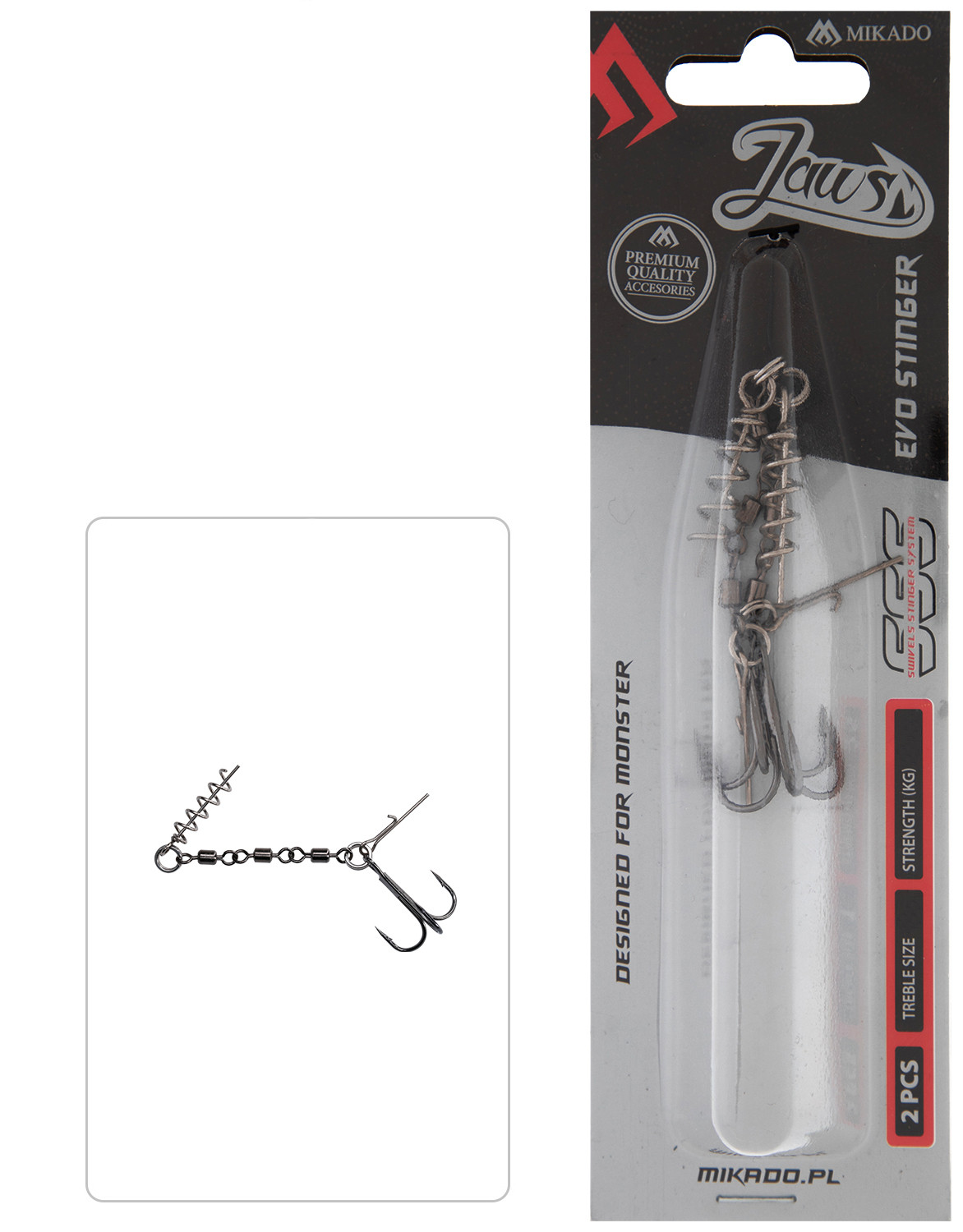 Mikado Dozbrojka Jaws Evo Stinger XL 30kg kotwica r.1/0 2szt.
