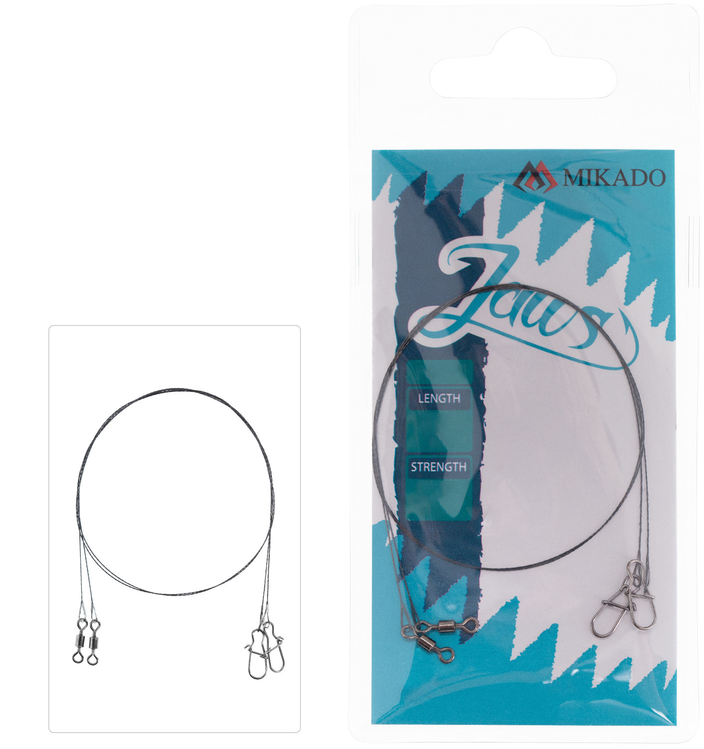 Mikado Przypon wolframowy Jaws Light 35cm 10kg 2szt.