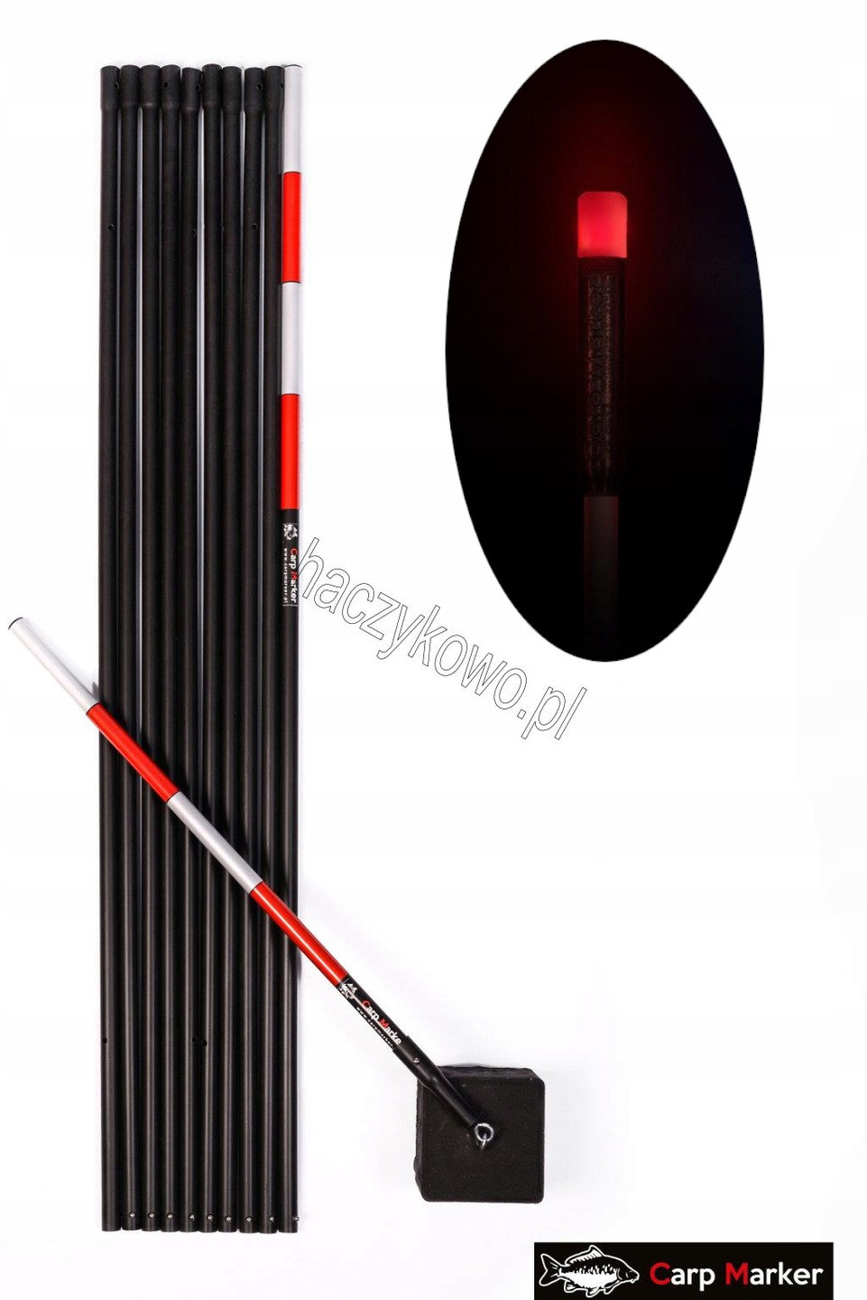 Carp Marker LED Czerwony Marker Karpiowy 10m z Głowicą   

