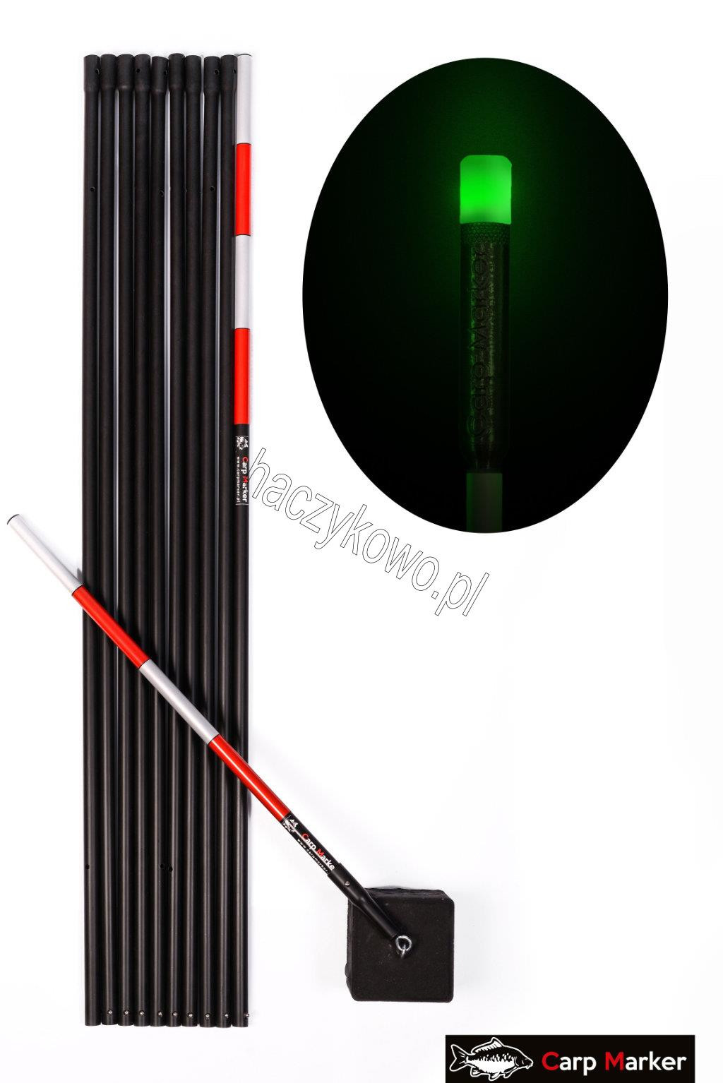 Carp Marker LED Zielony Marker Karpiowy 7m z Głowicą
