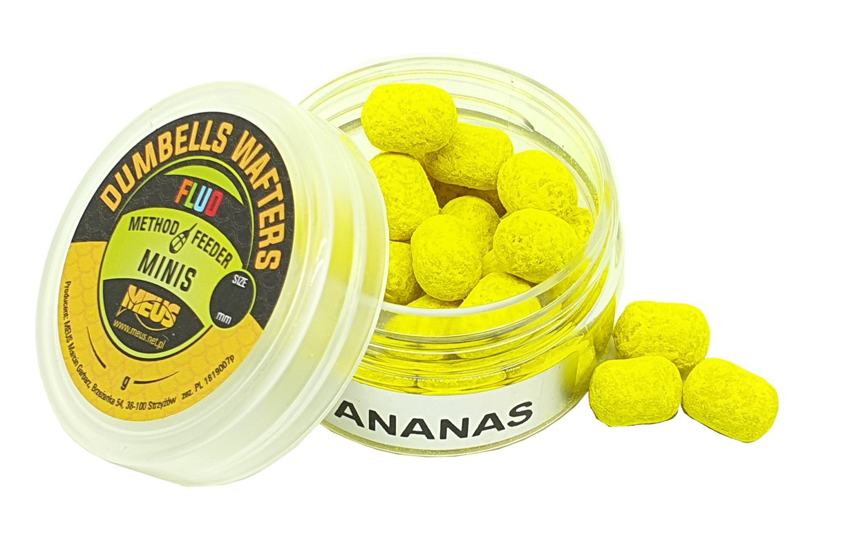 Meus Minis Dumbells Wafters Fluo 6mm Ananas