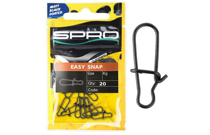 Spro Agrafki Matte Black Easy Snap 2 11kg 20szt.