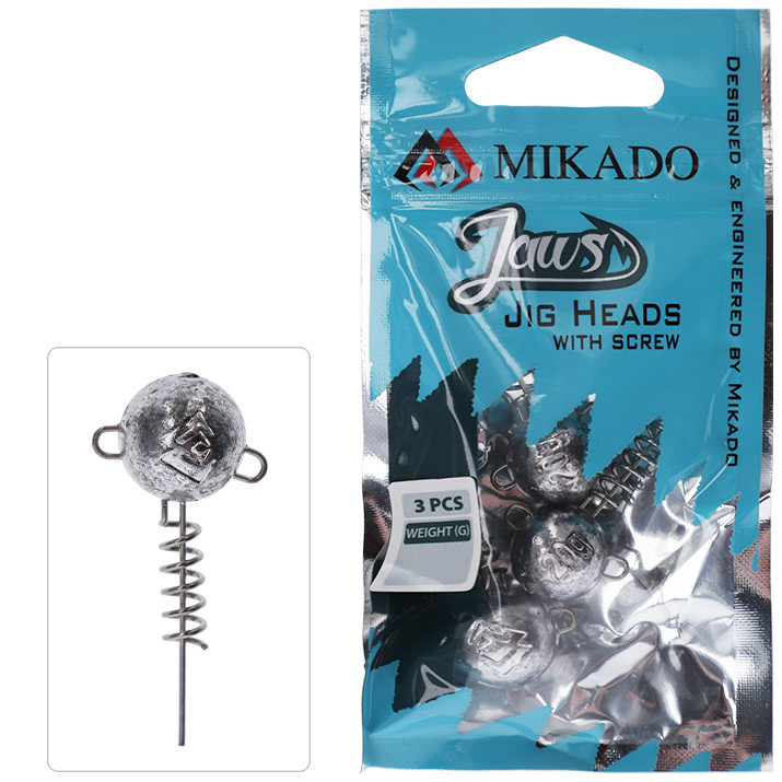 Mikado Główka Jaws z wkrętem 10g 3szt.
