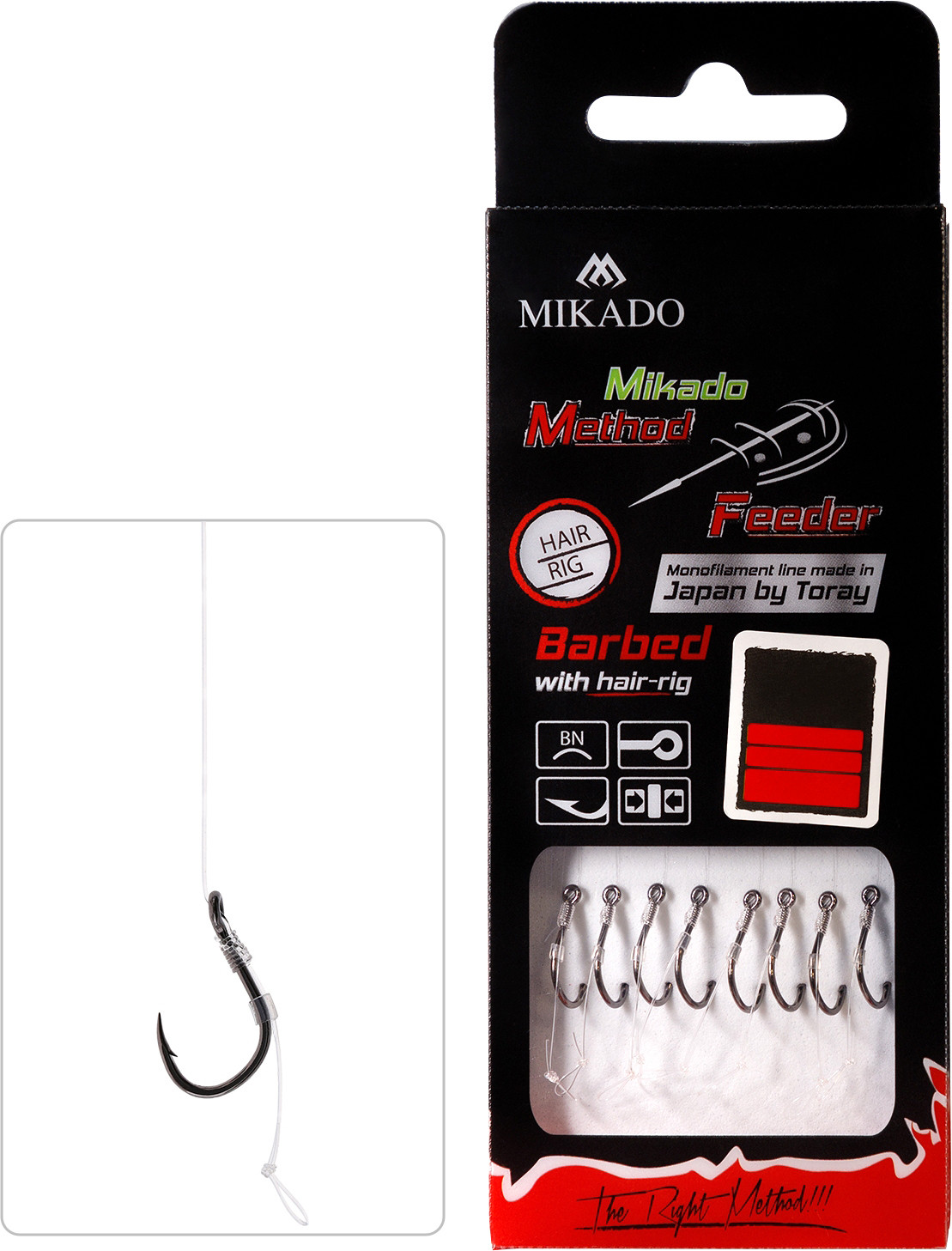 Mikado Method Feeder włos r.10 0.23mm 10cm przypony