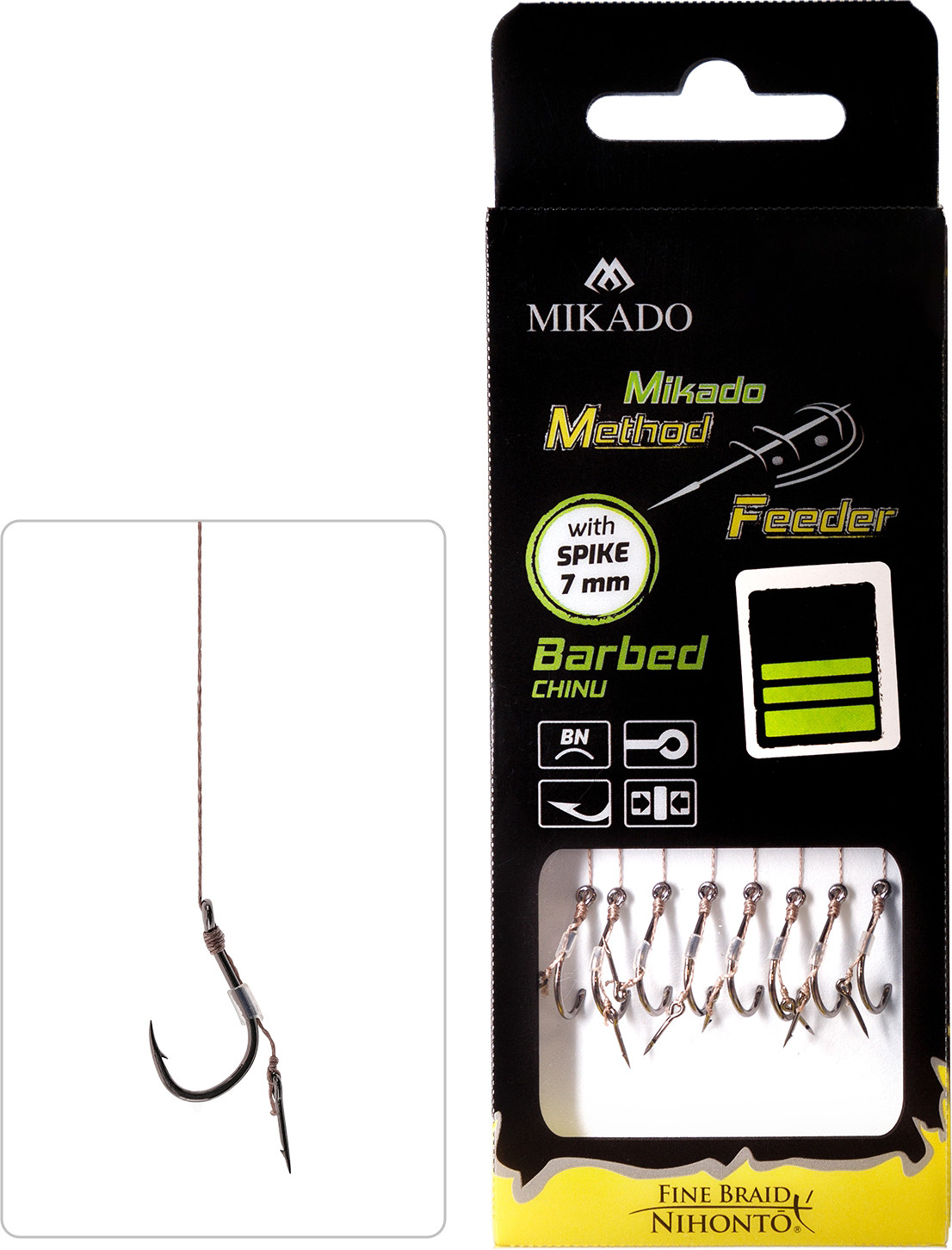 Mikado Method Feeder Chinu igła r.8 plecionka 0.14mm 10cm przypony