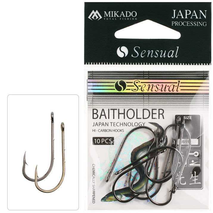 Mikado Sensual Baitholder Black Nickel r.2/0 10szt. haczyki