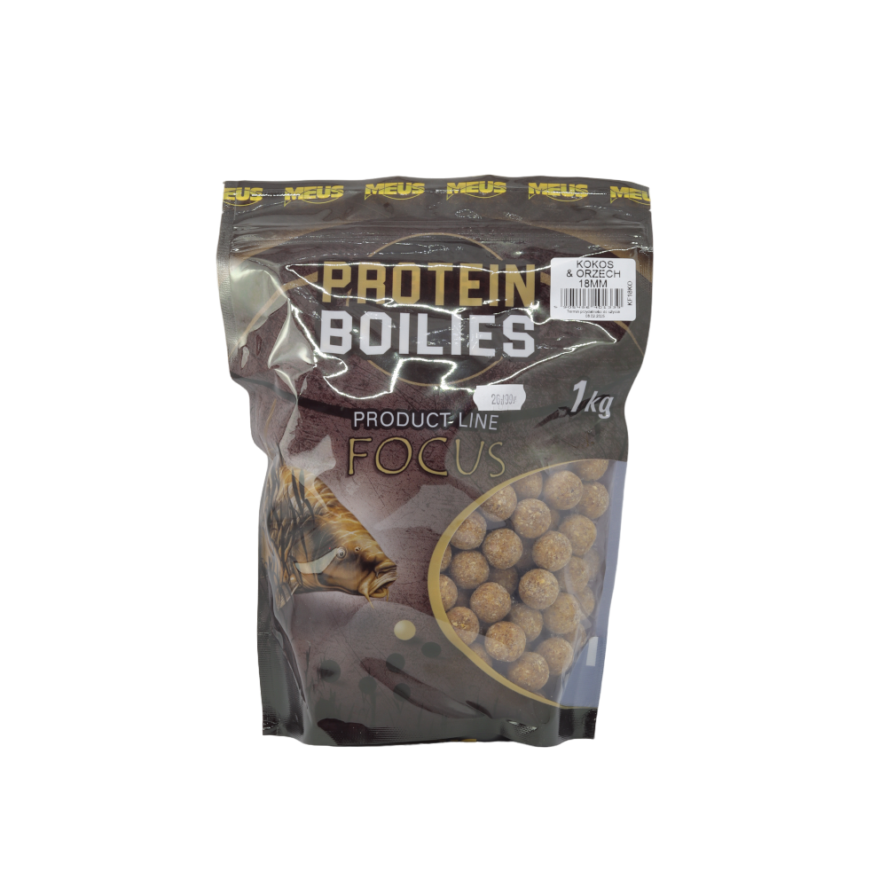 Meus Focus Kokos Orzech 18mm 1kg kulki zanętowe
