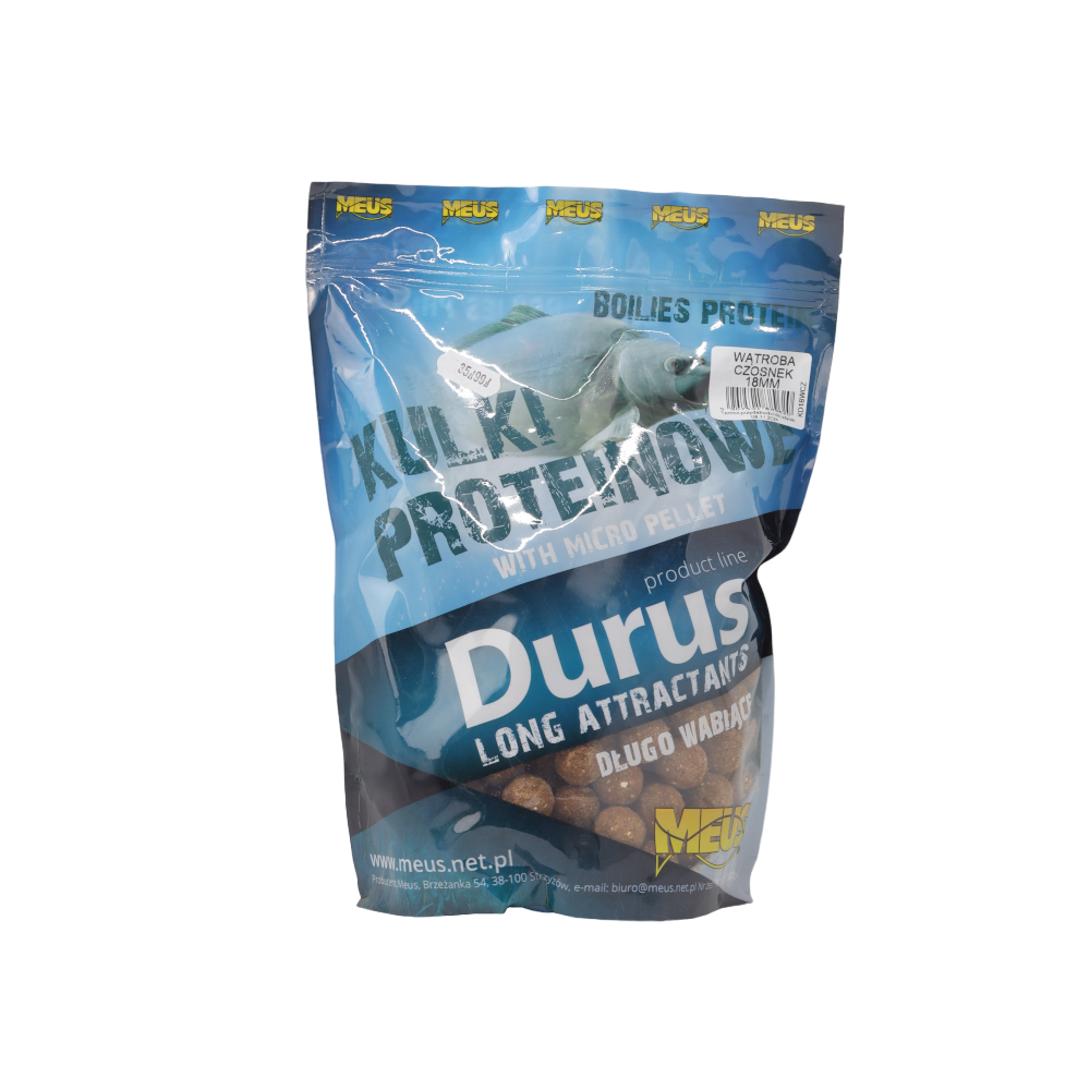 Meus Kulki Durus Zanętowe Wątroba / Czosnek 18mm 1KG