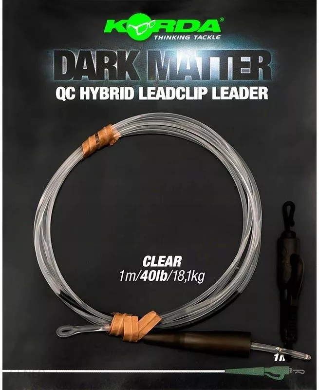 Korda Dark Matter Leader QC Hybrid Clip Clear