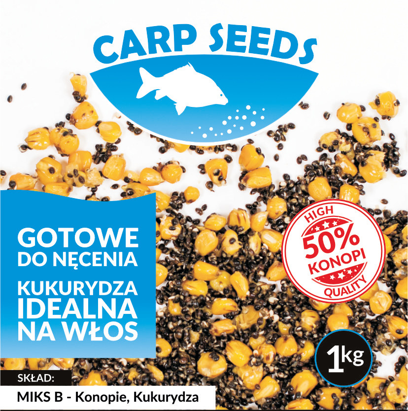 Carp Seeds Miks B konopie kukurydza 1kg