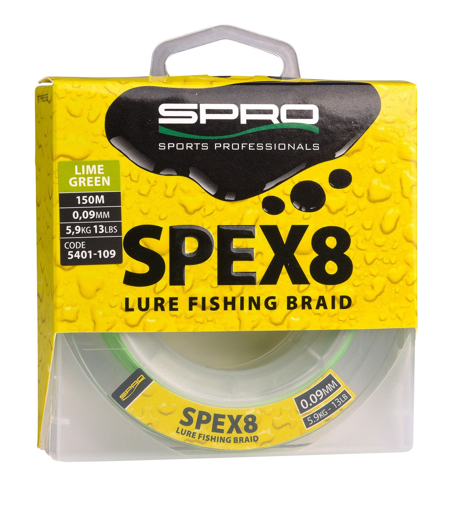 Spro SPEX8 Braid Lime Green 0.09mm 150m