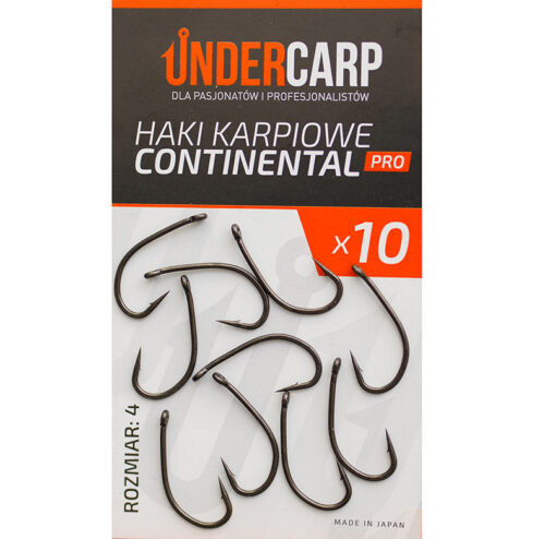 UnderCarp Continental Pro r.4 10szt haki karpiowe
