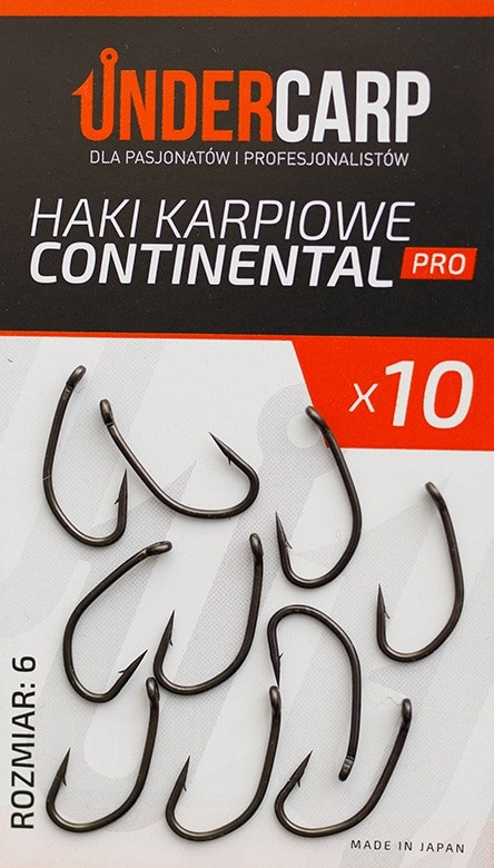 UnderCarp Continental Pro r.6 10szt haki karpiowe
