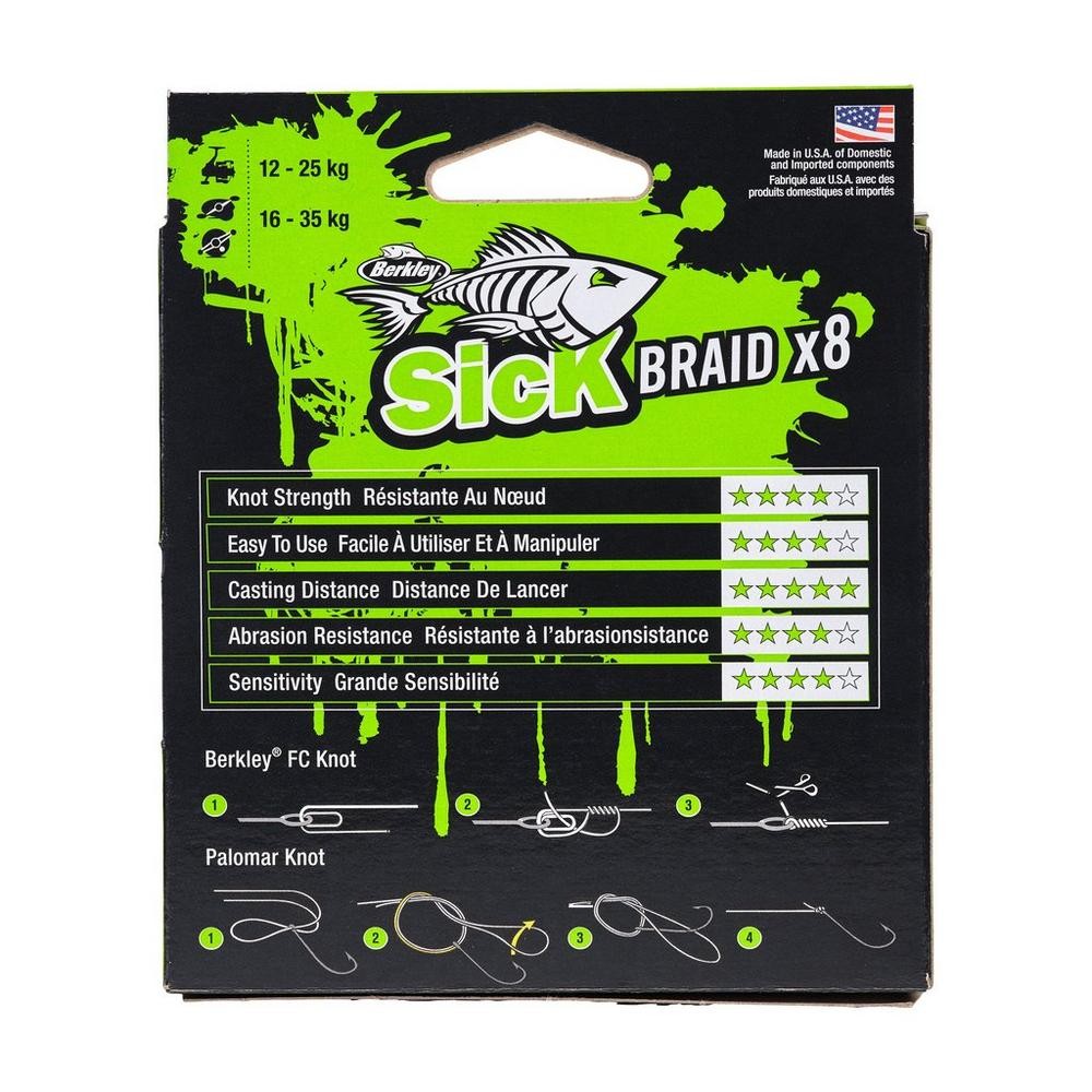 Berkley X8 Sick Braid  0.19mm 150m 18kg FLUO plecionka