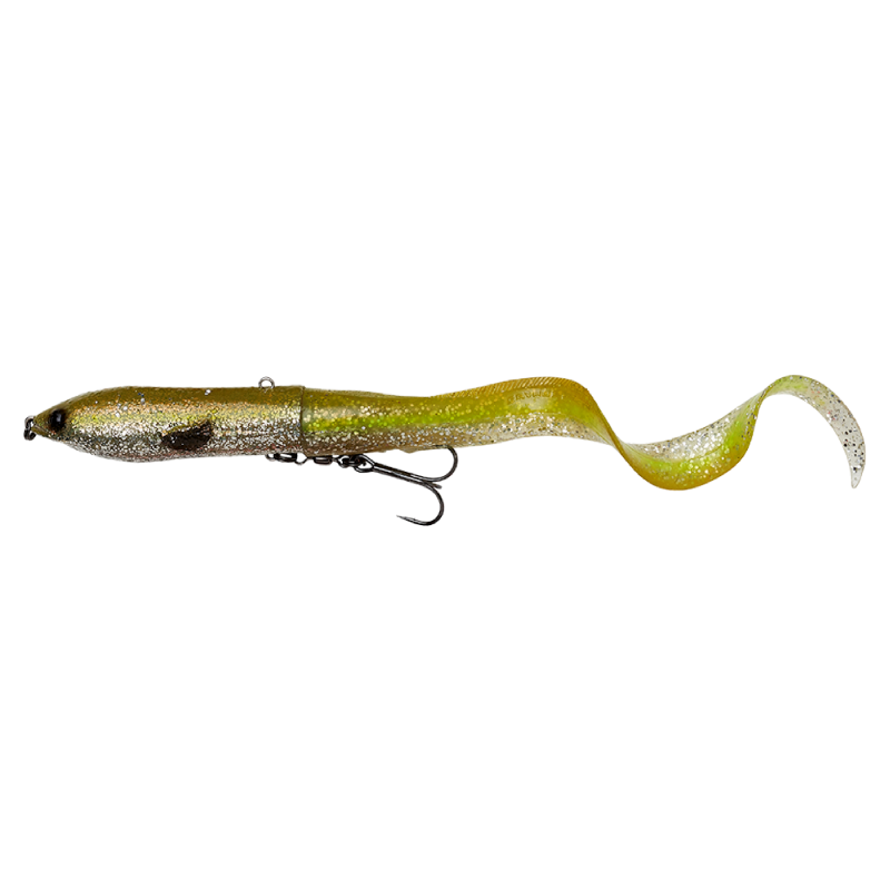 Savage Gear 3D Hard Eel 2+1 17cm 50g Slow Sinking Green Silver Ayu