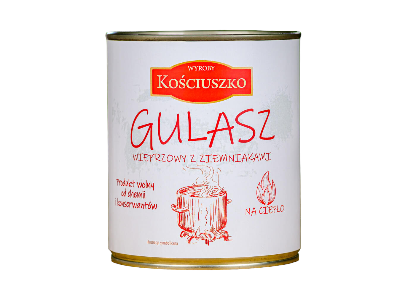 Wyroby Kościuszko Gulasz wieprzowy z ziemniakami 840g