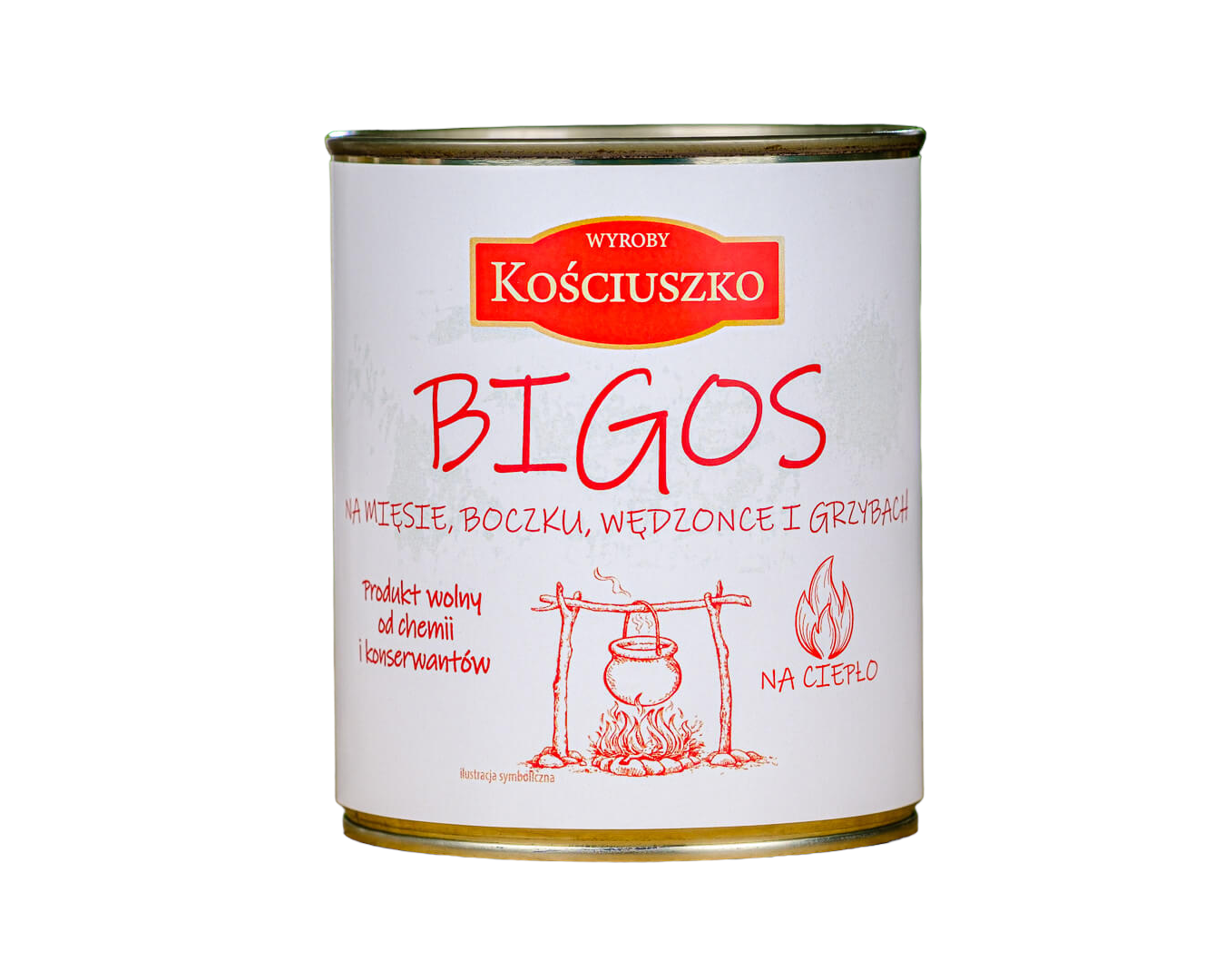 Wyroby Kościuszko Bigos na mięsie, boczku, wędzonce i grzybach 840g